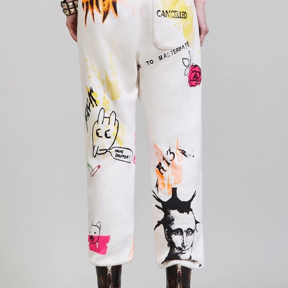 NEW R13 GRAFFITI DROP SWEATPANT. Size small - Picture 11 of 12
